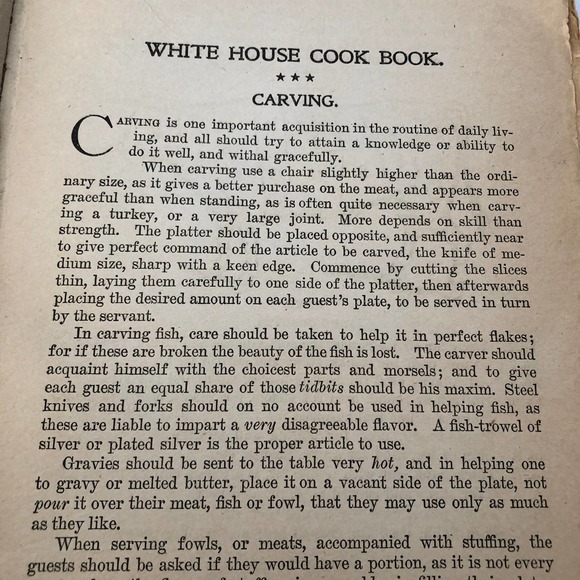 The White House CookBook Cook Book 1916 Edition Collectible - Picture 6 of 9